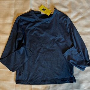 All in Motion Navy Long Sleeve Athletic Shirt With Cut Out NWT Size XS